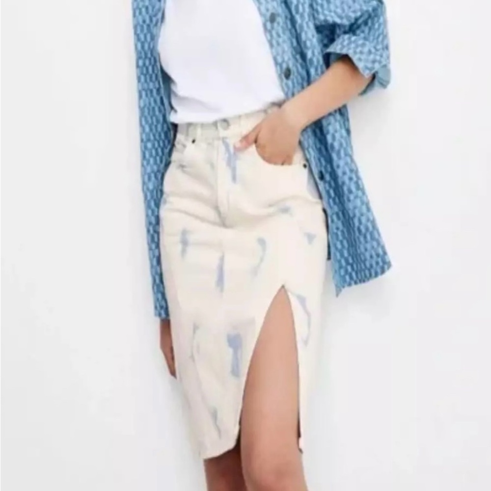 NWT Future Collective Denim Skirt